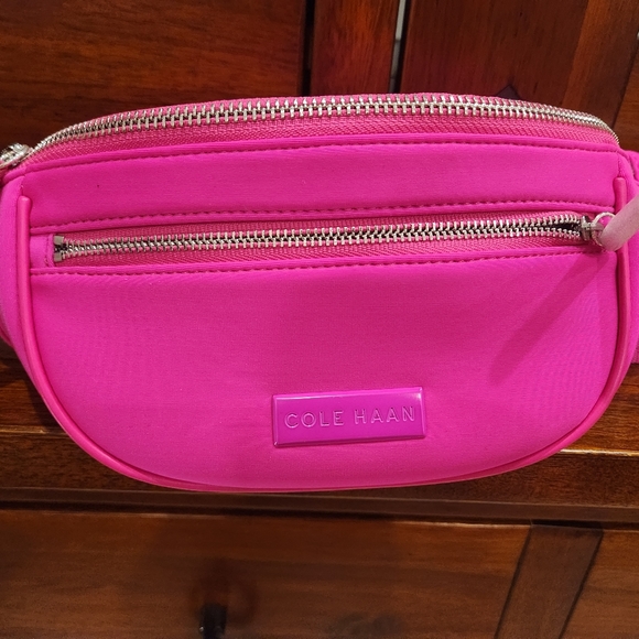 Cole Haan Grand Series Belt Bag in Pink Glow Neoprene - Picture 2 of 8